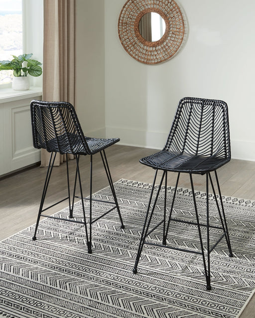 Ashley Express - Angentree Upholstered Barstool (2/CN) Quick Ship Furniture home furniture, home decor