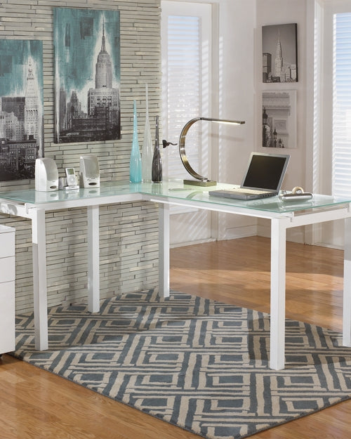 Ashley Express - Baraga L-Desk Quick Ship Furniture home furniture, home decor