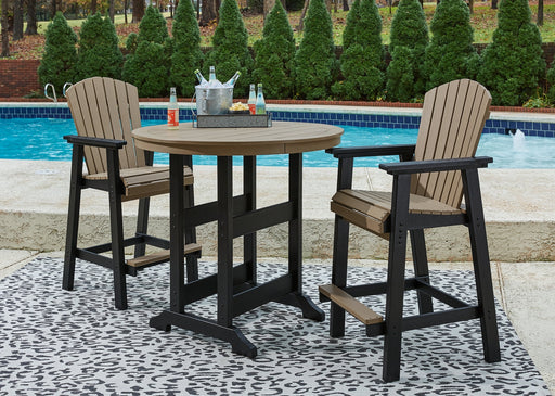 Ashley Express - Fairen Trail Outdoor Bar Table and 2 Barstools Quick Ship Furniture home furniture, home decor