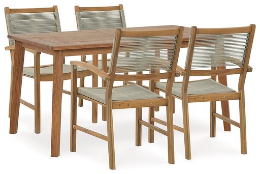 Ashley Express - Janiyah Outdoor Dining Table and 4 Chairs Quick Ship Furniture home furniture, home decor