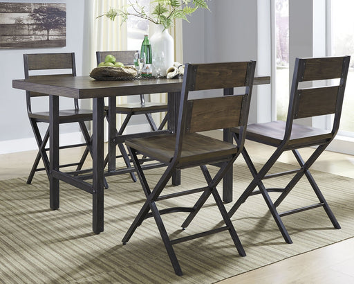 Ashley Express - Kavara Counter Height Dining Table and 4 Barstools Quick Ship Furniture home furniture, home decor