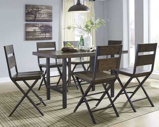 Ashley Express - Kavara Counter Height Dining Table and 6 Barstools Quick Ship Furniture home furniture, home decor