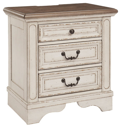Ashley Express - Realyn Three Drawer Night Stand Quick Ship Furniture home furniture, home decor